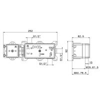 Встраиваемая часть душевого смесителя Newform 31086.00.000 схема 2