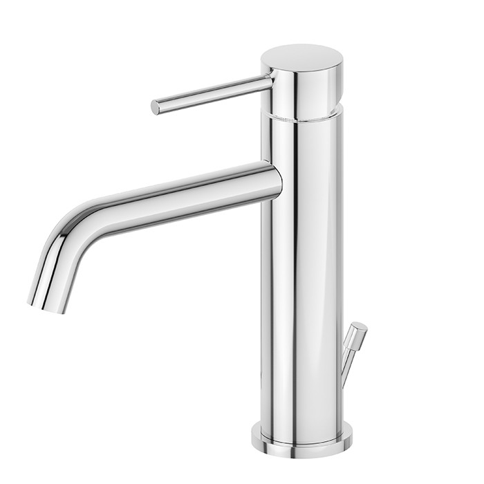 Смеситель для раковины Newform XT 4201 1 отверстие длинный излив с донным клапаном ФОТО