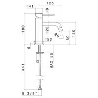 Смеситель Newform XT 4208 для раковины 1 отверстие схема 8