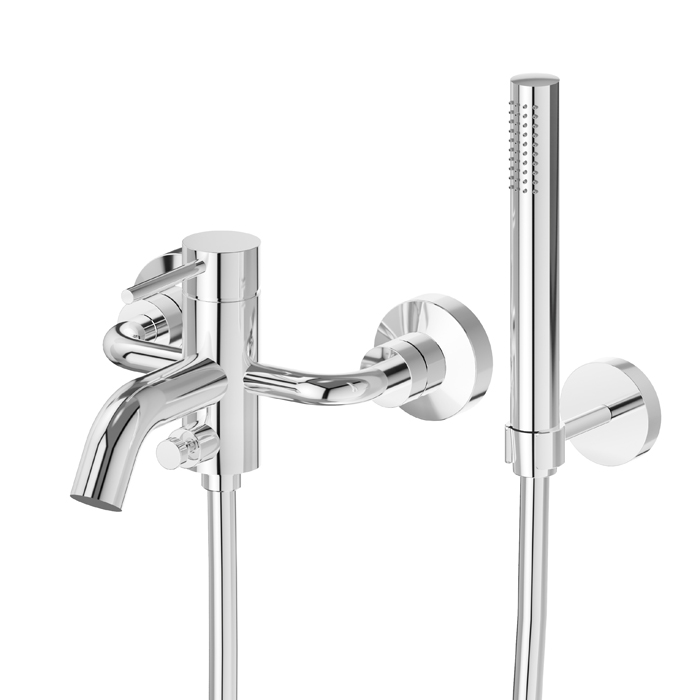 Смеситель для ванны Newform XT 4240C с ручным душем и гибким шлангом ФОТО