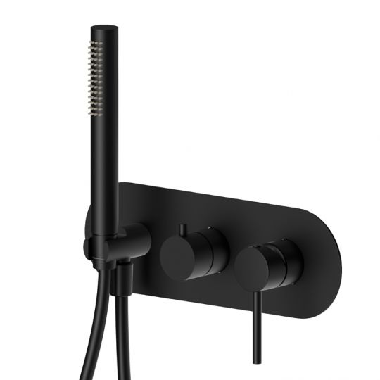 Смеситель встраиваемый для душа Newform XT 4269E с ручной лейкой 2 потока внешняя часть схема 2