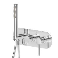 Смеситель встраиваемый для душа Newform XT 4269E с ручной лейкой 2 потока внешняя часть схема 3