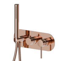 Смеситель встраиваемый для душа Newform XT 4269E с ручной лейкой 2 потока внешняя часть схема 4