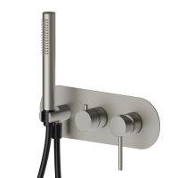 Смеситель встраиваемый для душа Newform XT 4269E с ручной лейкой 2 потока внешняя часть схема 6