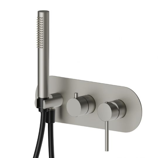 Смеситель встраиваемый для душа Newform XT 4269E с ручной лейкой 2 потока внешняя часть схема 6