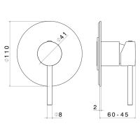 Смеситель для раковины Newform XT 4275E встраиваемый внешняя часть схема 3