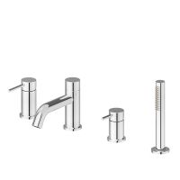 Смеситель на борт ванны Newform XT 4280C 4 отверстия с изливом и ручным душем схема 3