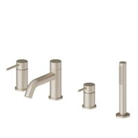 Смеситель на борт ванны Newform XT 4280C 4 отверстия с изливом и ручным душем схема 7