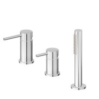 Смеситель Newform XT 4284C на борт ванны 3 отверстия с ручным душем схема 2