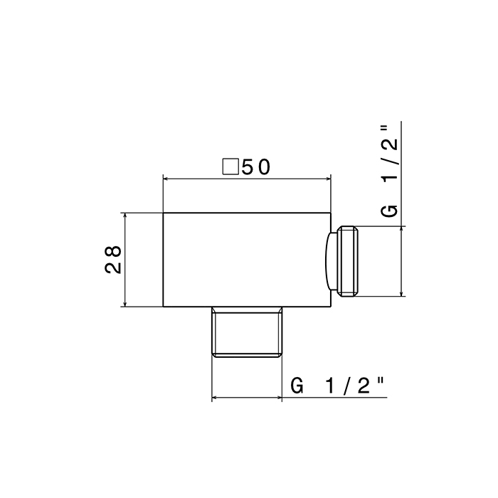 Выход из стены Newform Shower 5699.21.018 хром ФОТО
