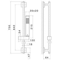 Душевой гарнитур Newform Shower set 62556.21.018 ручной душ из латуни шланг 150 см схема 2