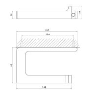 Держатель для бумаги Newform Accessori quadri DX 62923.21.018 подвесной схема 2 Держатель для бумаги Newform Accessori quadri DX 62923.21.018 подвесной схема 2
