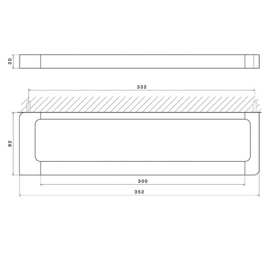 Полотенцедержатель Newform Accessori quadri 30 см 62927 схема 3 Полотенцедержатель Newform Accessori quadri 30 см 62927 схема 3