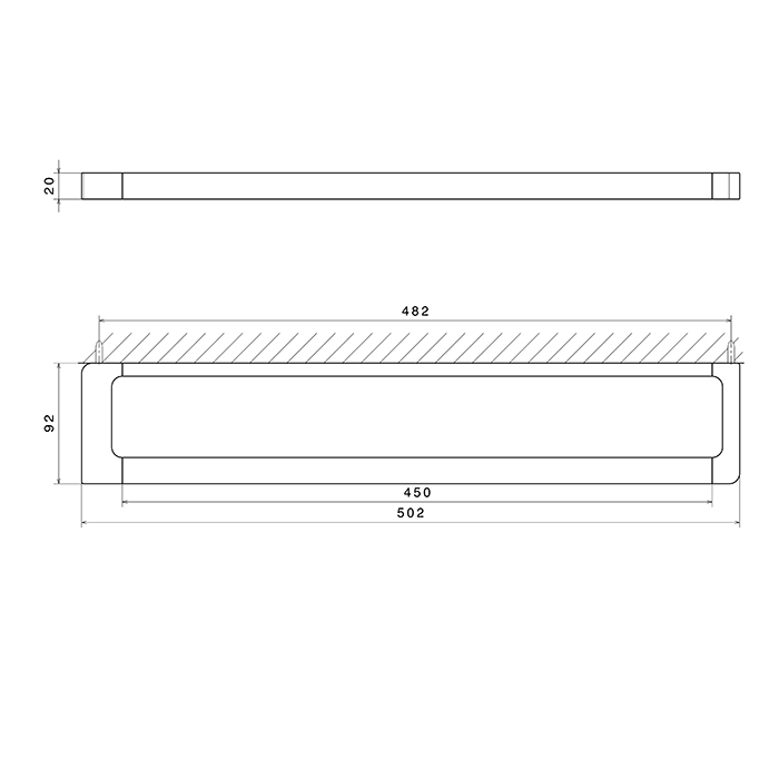 Полотенцедержатель 45 см Newform Accessori quadri 62928 ФОТО