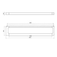Полотенцедержатель 45 см Newform Accessori quadri 62928 схема 4