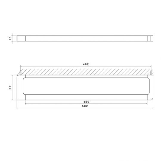 Полотенцедержатель 45 см Newform Accessori quadri 62928 схема 4