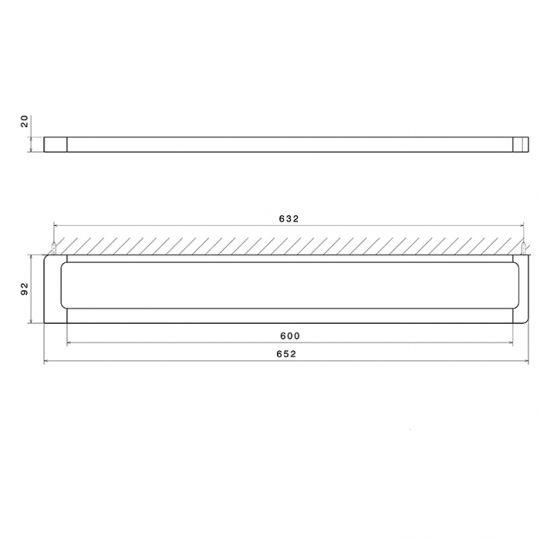 Полотенцедержатель Newform Accessori quadri 62929.58.063 60 см схема 2