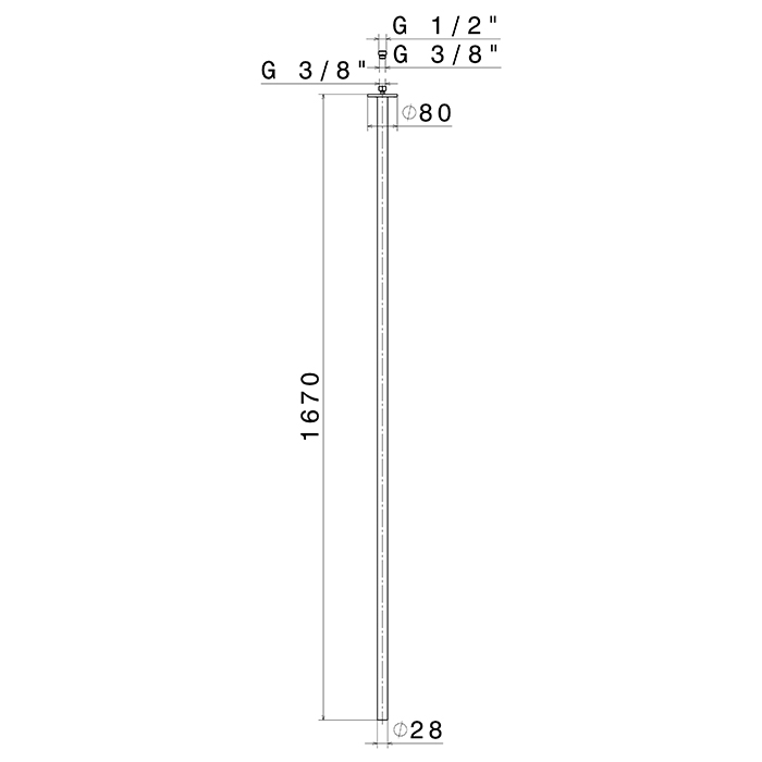 Излив для раковины Newform Sensitive 65845 1670 мм потолочный ФОТО
