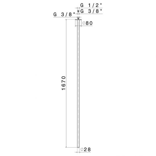 Излив для раковины Newform Sensitive 65845 1670 мм потолочный схема 5