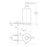 Дозатор Newform Accessori tondi для мыла 67210/11 подвесной схема 3
