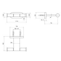 Крючок Newform Accessori tondi для халата 67222 схема 12