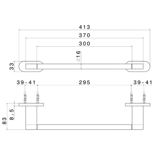Полотенцедержатель Newform Accessori tondi 67227 30 см схема 11