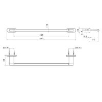 Держатель Newform Accessori tondi 67228 для полотенец 45 см схема 11