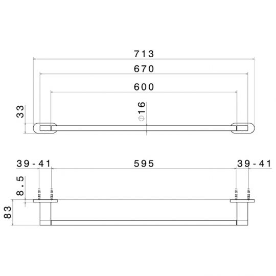 Держатель полотенец Newform Accessori tondi 67229 60 см схема 11 Держатель полотенец Newform Accessori tondi 67229 60 см схема 11