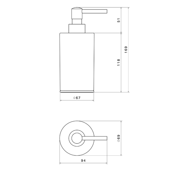 Дозатор Newform Accessori tondi для жидкого мыла 67261.59.064 черная керамика ФОТО