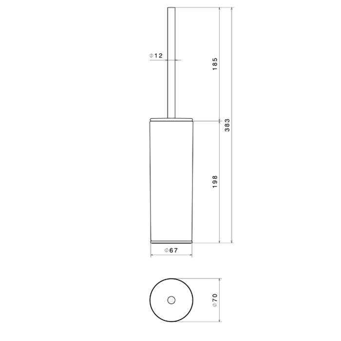 Ершик туалетный Newform Accessori tondi 67265 напольный ФОТО