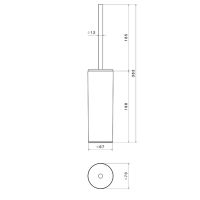 Ершик туалетный Newform Accessori tondi 67265 напольный схема 6