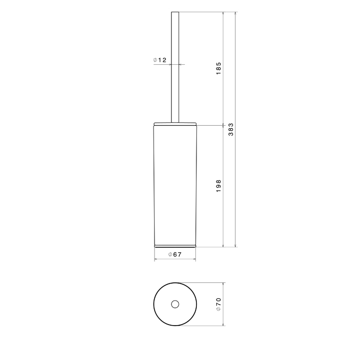 Туалетный ерш Newform Accessori tondi 67266 напольный ФОТО