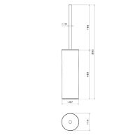 Туалетный ерш Newform Accessori tondi 67266 напольный схема 4