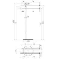 Полотенцедержатель Newform Accessori tondi напольный 67270 схема 9