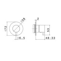Смеситель для душа Newform XT 67606E.21.018 встраиваемый переключателязапорного вентиля схема 2