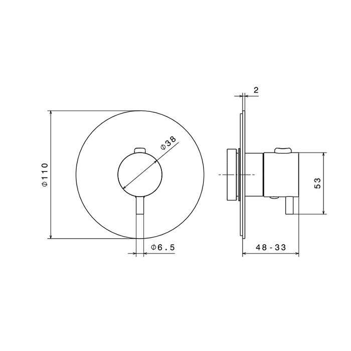 Смеситель термостатический Newform X-Way 67607E встраиваемый внешняя часть ФОТО
