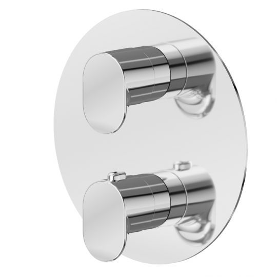 Смеситель для душа Newform Linfa II 67638E встраиваемый термостатический внешняя часть схема 2