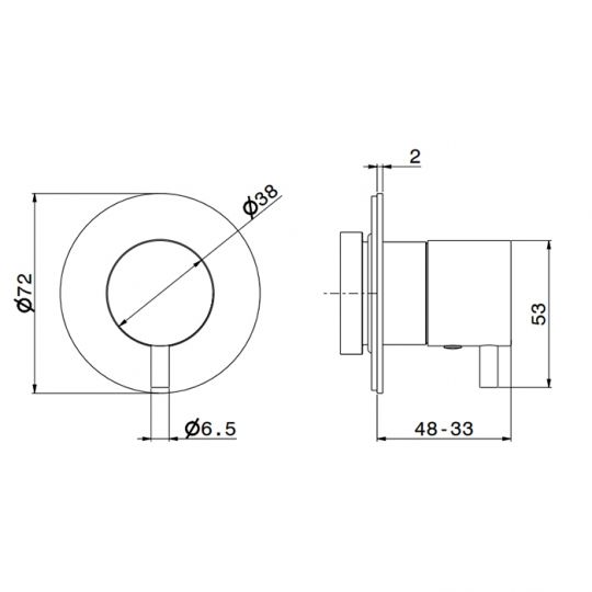 Наружная часть для переключателя запорного вентиля Newform X-STEEL 316 67671EX схема 6