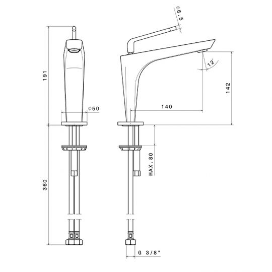 Смеситель Rama Newform O 68412.01.093 для раковины схема 7