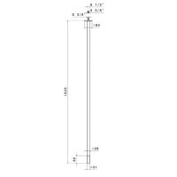 Излив для раковины Newform Sensitive 68444.01.093 потолочный 1525 мм черный матовый схема 2