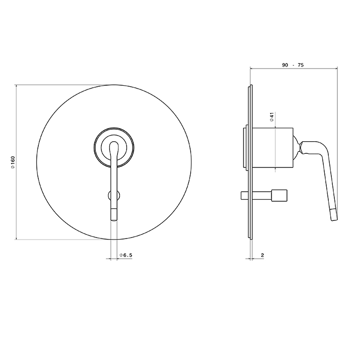 Смеситель встраиваемый для душа Rama Newform O 68471E автопереключатель на 2 потока внешняя часть ФОТО