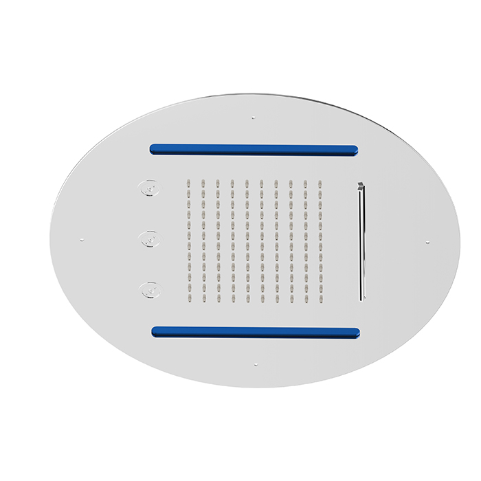 Верхний душ круглый 40 см Newform Head Showers 686 монтаж в потолок 3 источника LED подсветка G1/2