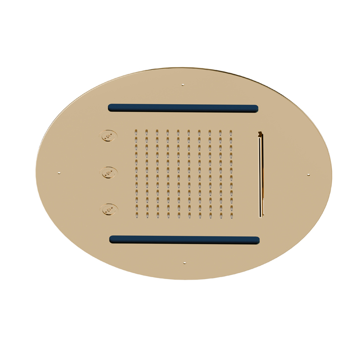 Верхний душ круглый 40 см Newform Head Showers 686 монтаж в потолок 3 источника LED подсветка G1/2 ФОТО