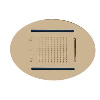 Верхний душ круглый 40 см Newform Head Showers 686 монтаж в потолок 3 источника LED подсветка G1/2 схема 2