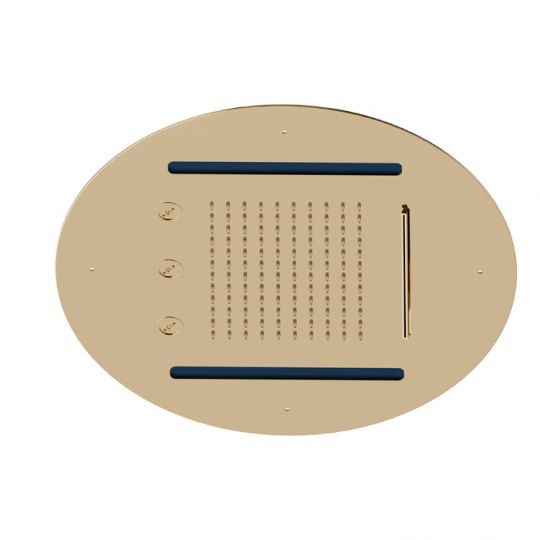 Верхний душ круглый 40 см Newform Head Showers 686 монтаж в потолок 3 источника LED подсветка G1/2 схема 2