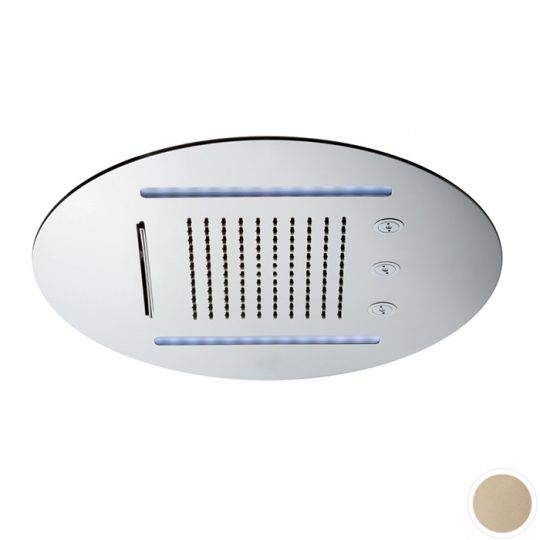 Верхний душ круглый 40 см Newform Head Showers 686 монтаж в потолок 3 источника LED подсветка G1/2 схема 3