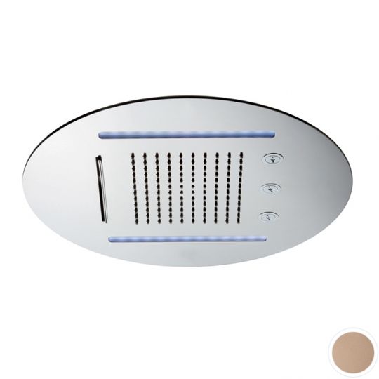 Верхний душ круглый 40 см Newform Head Showers 686 монтаж в потолок 3 источника LED подсветка G1/2 схема 4