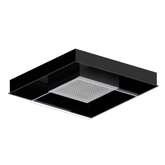 Потолочный верхний душ 74x74 см Newform Head Showers 688 скрытый с хромотерапией ФОТО