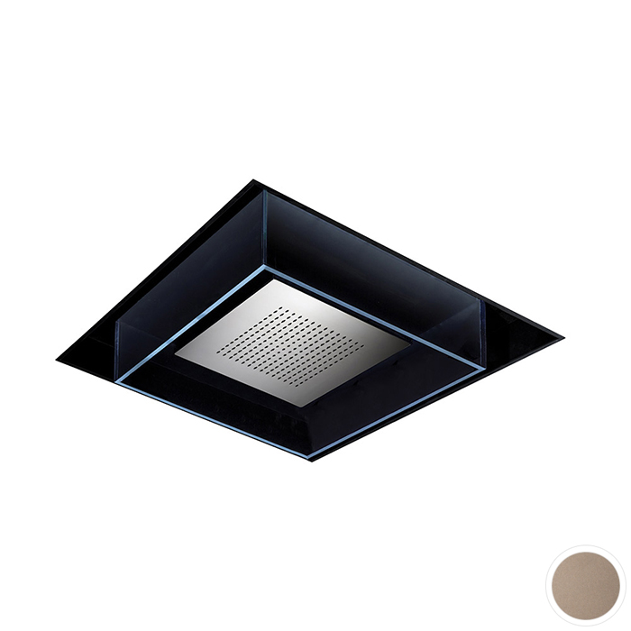 Потолочный верхний душ 74x74 см Newform Head Showers 688 скрытый с хромотерапией ФОТО