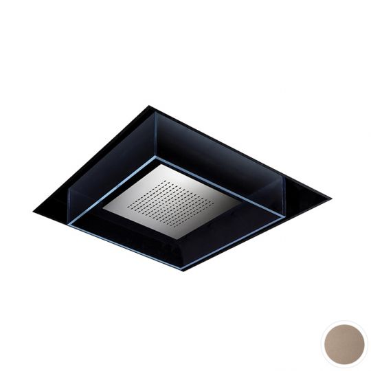 Потолочный верхний душ 74x74 см Newform Head Showers 688 скрытый с хромотерапией схема 4